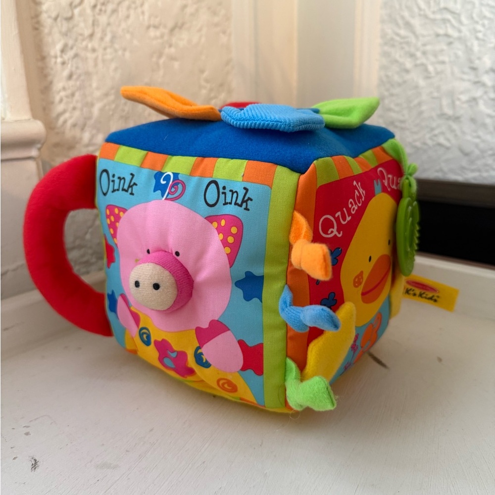 Melissa & Doug K’s Kids Musical Farmyard Cube Educational Baby Toy, Like New